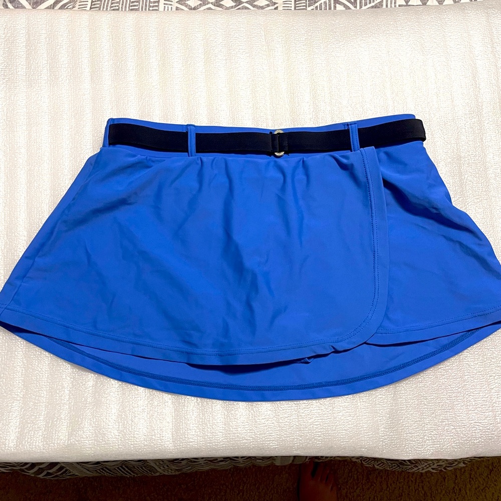 Free Country Size Small (4/6) Women’s Swim Skirt Blue with Black Belt